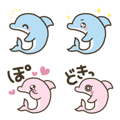 [LINE絵文字] イルカのスカイとピンカの画像