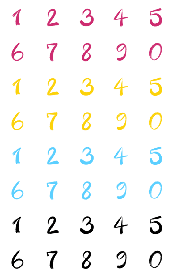 [LINE絵文字]Number0_9の画像一覧