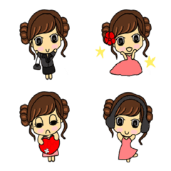 Girl with brown hairの絵文字メイン画像