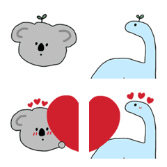 [LINE絵文字] Koala and Dinoの画像