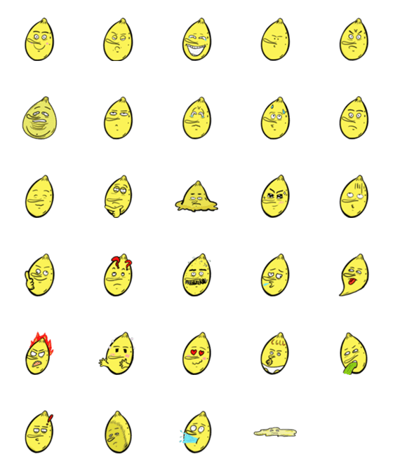 [LINE絵文字]Crazy lemonの画像一覧