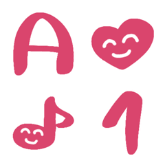 [LINE絵文字] ピンクポップなアルファベットと数字と記号の画像