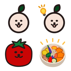 [LINE絵文字] エイトくんと美味しい野菜たち 絵文字の画像