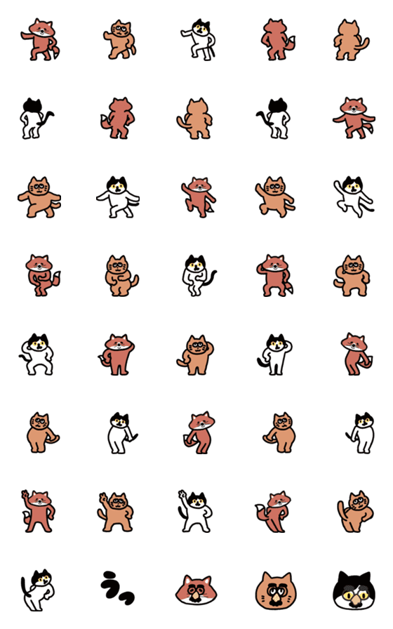 [LINE絵文字]なぁなぁみっちゃんダンスの画像一覧
