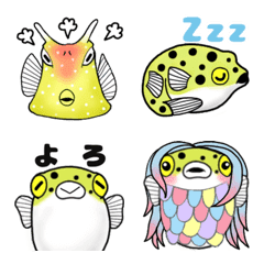 [LINE絵文字] 色々フグの絵文字の画像