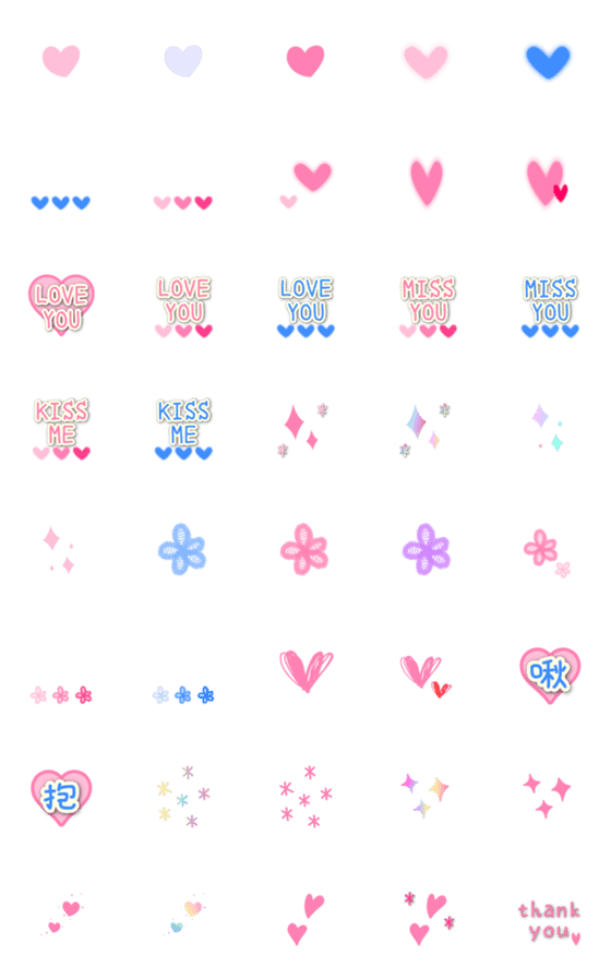 [LINE絵文字]00_Hand account  decoration Stickersの画像一覧
