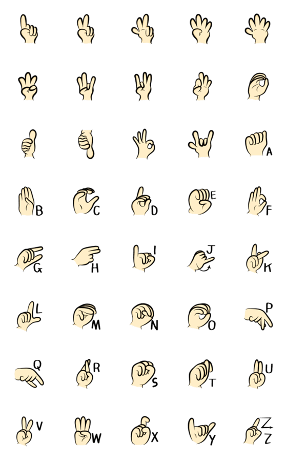 [LINE絵文字]Thai sign  languageの画像一覧