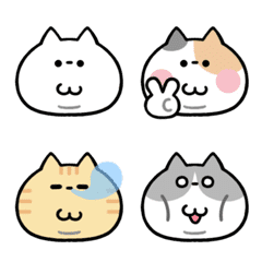 [LINE絵文字] ぽちゃねこ達の絵文字の画像