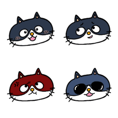 Line絵文字 猫のサウにゃんの顔文字 16種類 1円 Line絵文字 猫のサウにゃんの顔文字 16種類 1円