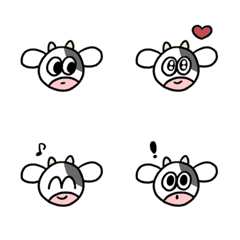Line絵文字 白い牛 16種類 1円 Line絵文字 白い牛 16種類 1円