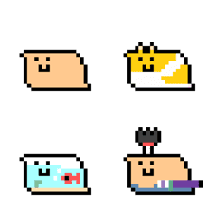 [LINE絵文字] ドット絵 ピクセルおいなりさんvol.1の画像
