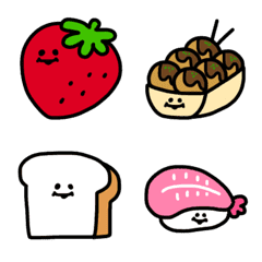 [LINE絵文字] ビビッド食べ物絵文字の画像