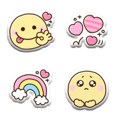 [LINE絵文字] ぷくぷくシール♡スマイルの画像