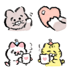 [LINE絵文字] ちびねこリトルスターズの画像