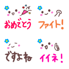 [LINE絵文字] 使いやすい女の子のカラフル絵文字の画像