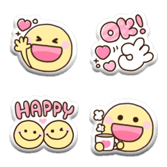 [LINE絵文字] ぷくぷくシール♡スマイル2の画像