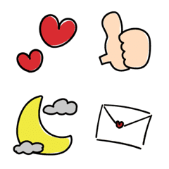 シンプル好きのための絵文字♡の絵文字メイン画像