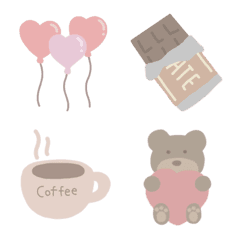 [LINE絵文字] ♡な絵文字と時々チョコレートの画像