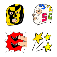 [LINE絵文字] プロレスラーさん達のカワイイ絵文字の画像