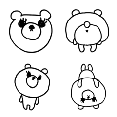 [LINE絵文字] cotton  bear emojiの画像