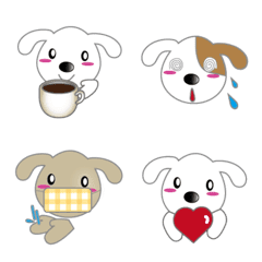 [LINE絵文字] 使いやすい子犬の絵文字の画像