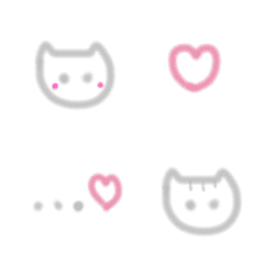 [LINE絵文字] グレー 猫 ねこ ねこちゃん のんちゃんの画像