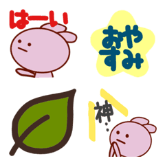 [LINE絵文字] 無表情うさぎのかわいい絵文字の画像