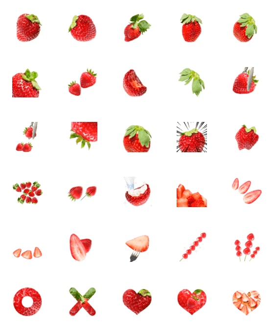 [LINE絵文字]小さないちごの画像一覧