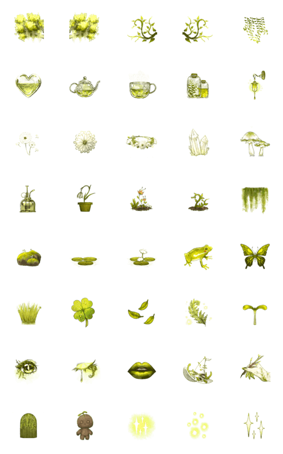 [LINE絵文字]Ever green emoji setの画像一覧