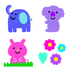 [LINE絵文字] ♡ ♡ animals ♡ ♡の画像