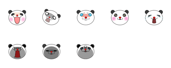 [LINE絵文字]PANDA's faceの画像一覧
