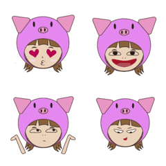 [LINE絵文字] C pig sisterの画像