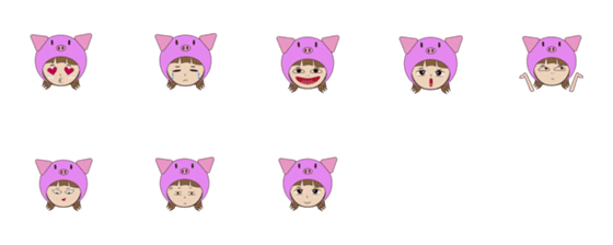 [LINE絵文字]C pig sisterの画像一覧