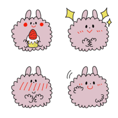 毎日使える♡可愛いモコモコうさぎ絵文字の絵文字メイン画像