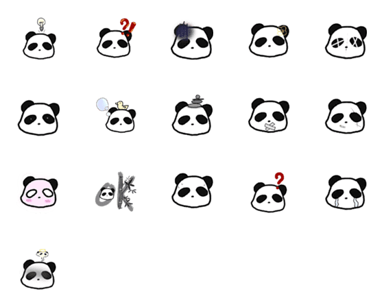 [LINE絵文字]OvO pandaの画像一覧