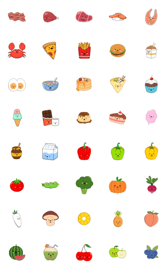 [LINE絵文字]A chubby kid loves cake！の画像一覧