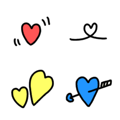 [LINE絵文字] ❤カラフルなハートの絵文字7❤の画像