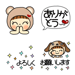 [LINE絵文字] ずきんちゃん絵文字の画像