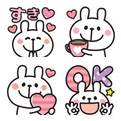 [LINE絵文字] 大人かわいい♡うさぎの絵文字11【再販】の画像