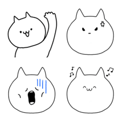 [LINE絵文字] 喜怒哀楽が激しいゆるいねこスタンプの画像