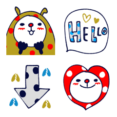 [LINE絵文字] うさぎをまとううさぎ♡絵文字の画像