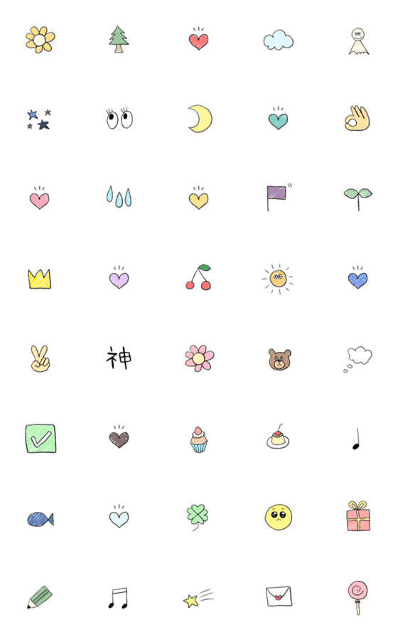 [LINE絵文字]natural * emojiの画像一覧