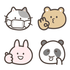 [LINE絵文字] ゆるかわいい動物たちの生活絵文字の画像