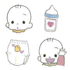 [LINE絵文字] ママとパパのための赤ちゃん絵文字♡の画像