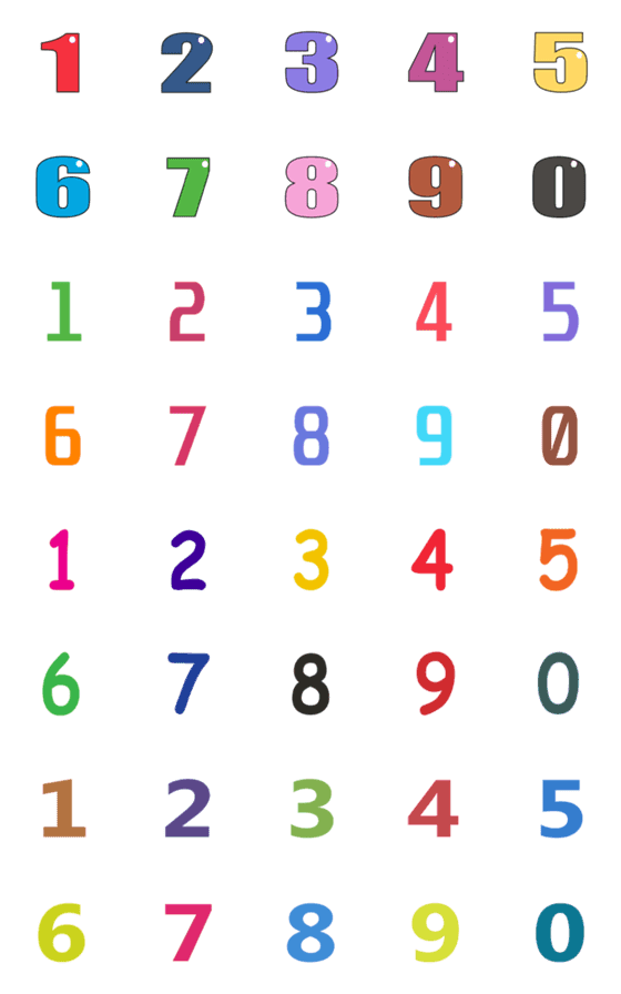 [LINE絵文字]Number emoji 4の画像一覧