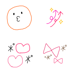 [LINE絵文字] シンプルでカラフルな線画の画像