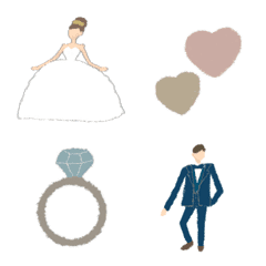 [LINE絵文字] YUKANCO wedding♡の画像