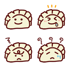 [LINE絵文字] シュールなギョウザ絵文字【40種類】の画像