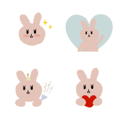 [LINE絵文字] lovely pink rabbitの画像