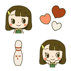 [LINE絵文字] ボブヘアのかわいい女の子の画像